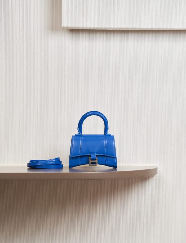 Balenciaga Hourglass Small Handbag in Blue