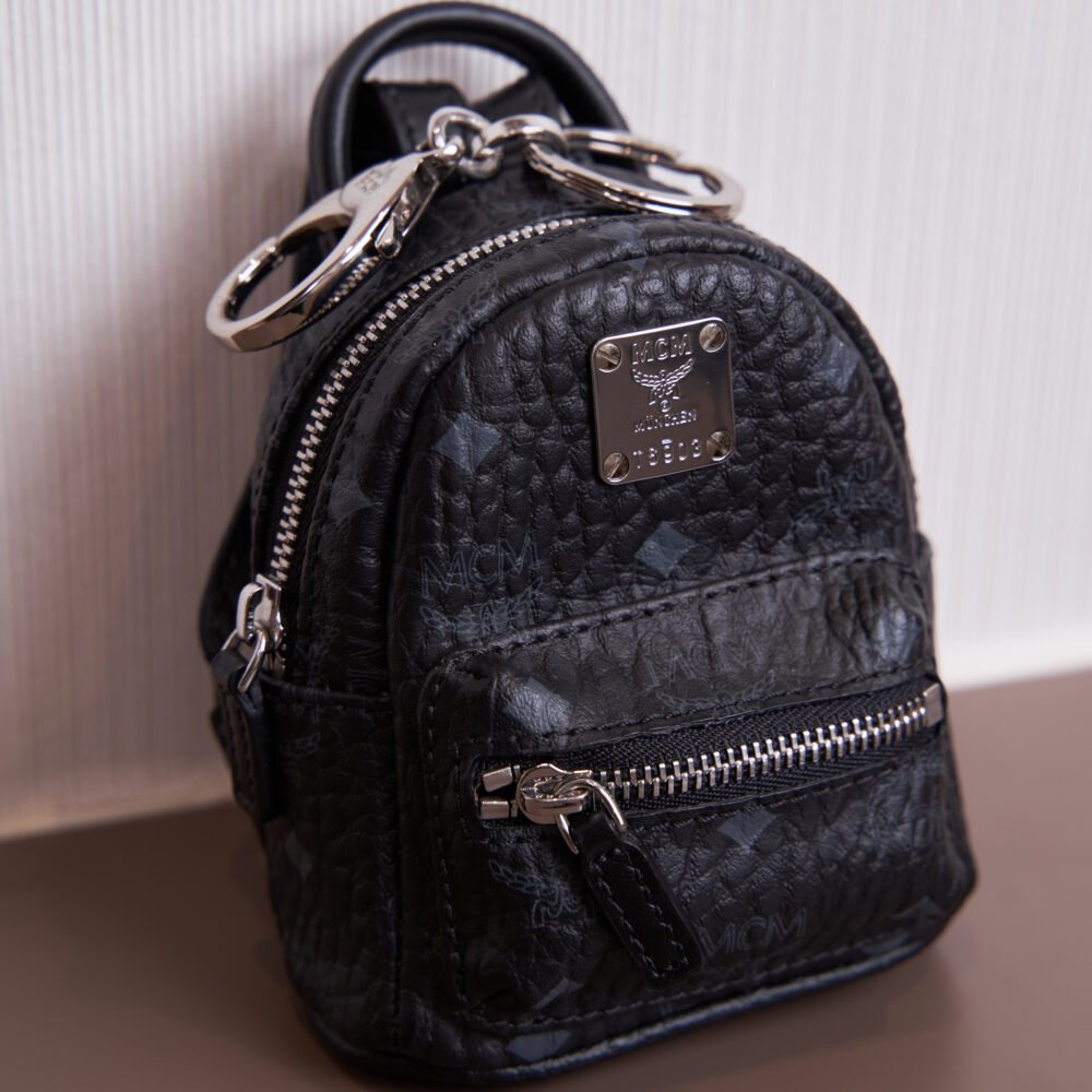 MCM Mini Black Stark Bebe Boo Side Studs Backpack