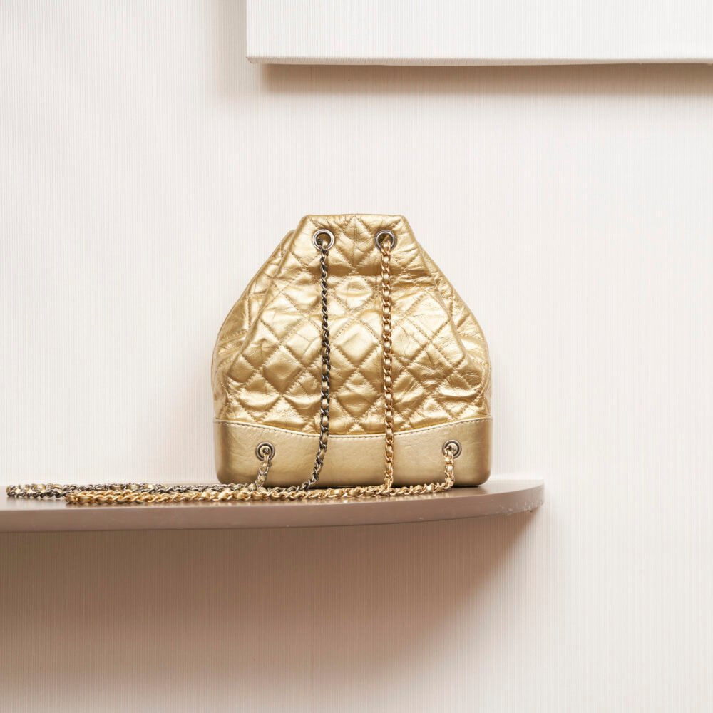 Chanel Gabrielle Gold Backpack