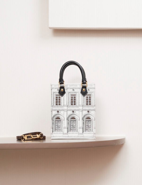 Louis Vuitton x Fornasetti Calfskin Architettura Petit Sac Plat Bag