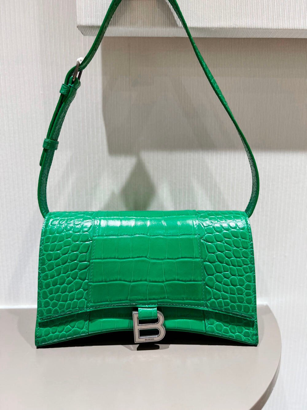 Balenciaga Hourglass Small Croc Bag